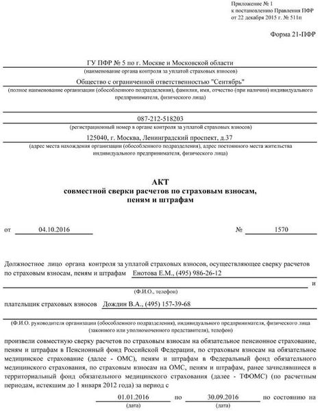 Документы, необходимые для составления акта взаимозачета