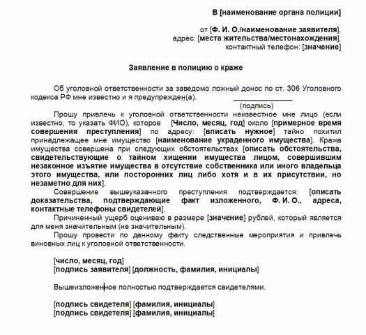 Анонимное обращение в полицию